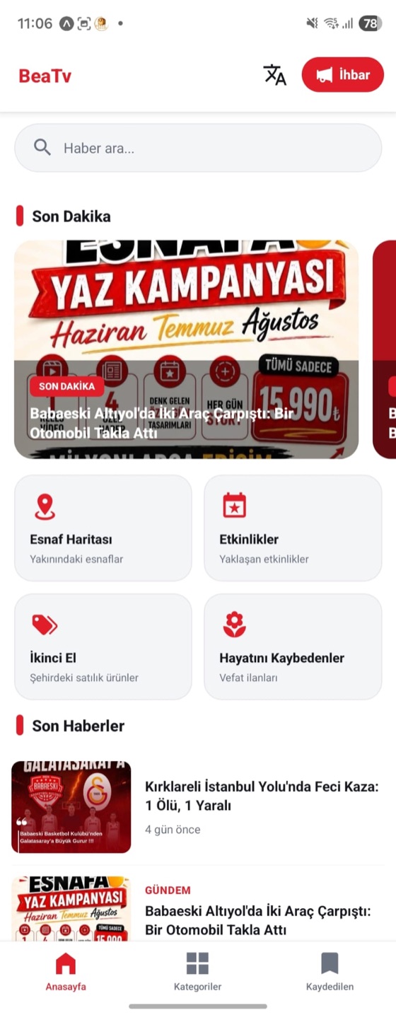BeaTv ana sayfa — son dakika ve son haberler