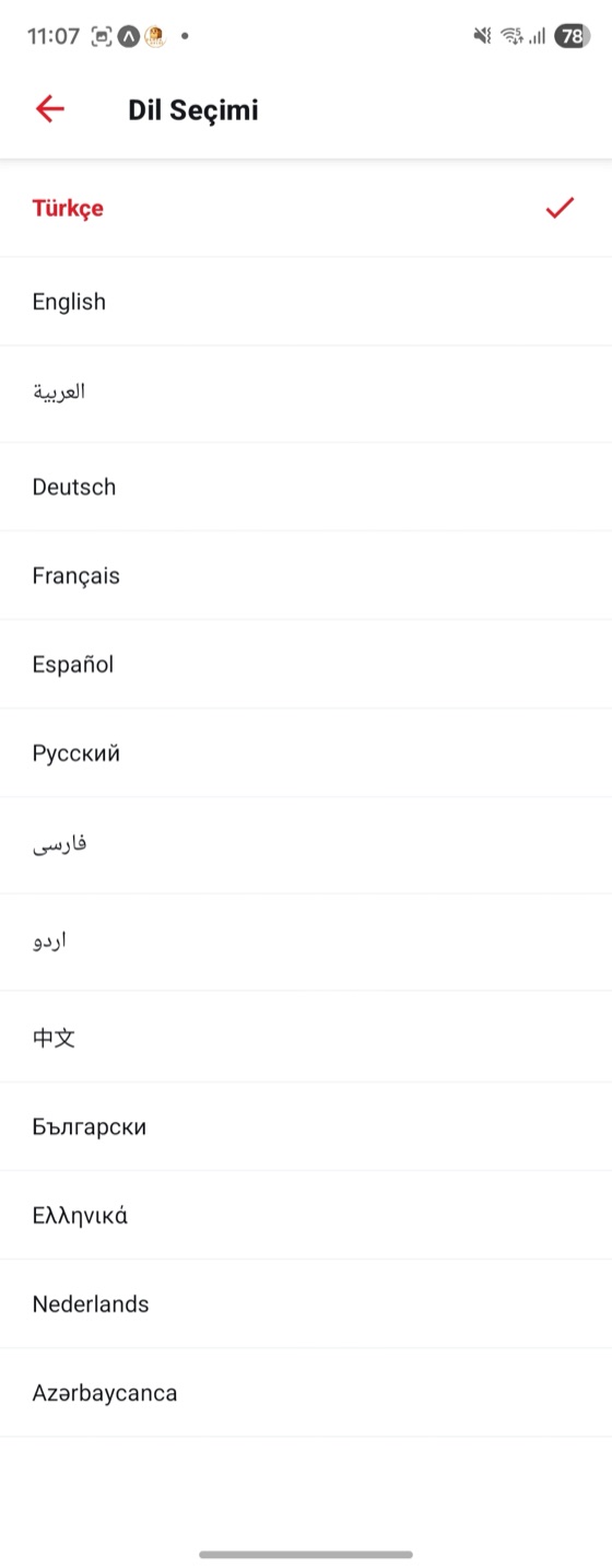 14 dil desteği